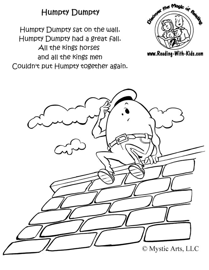 Nursery rhymes coloring pages