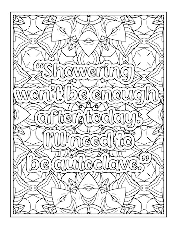 Premium vector nurse quotes coloring book page for adult