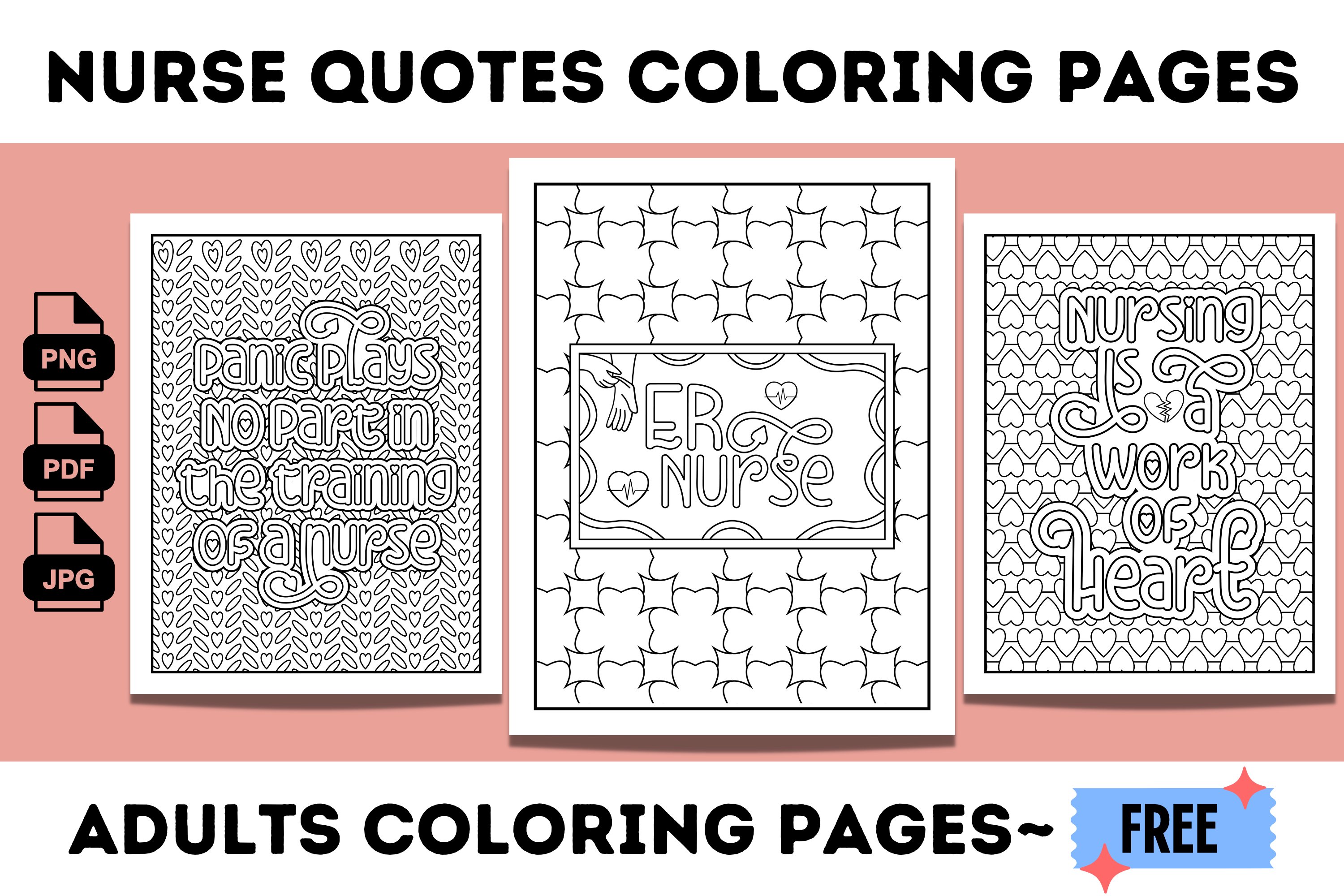 Nurse quotes coloring pages for adults