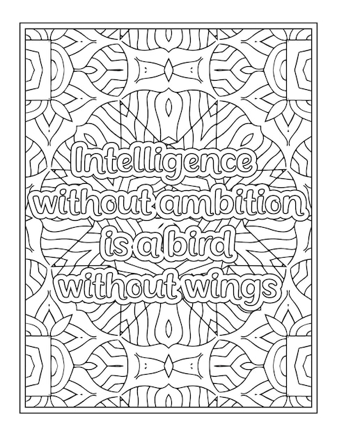 Premium vector nurse quotes coloring book page for adult