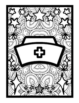 Nurse mindfulness mandala coloring pages profession coloring printable sheets