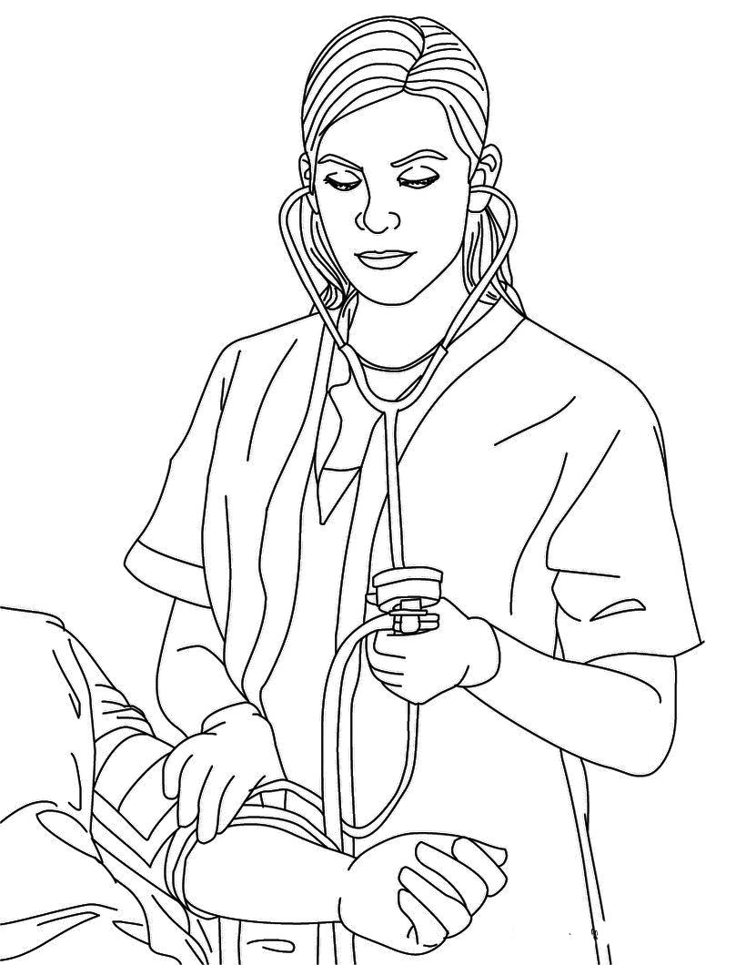 Nurse coloring pages