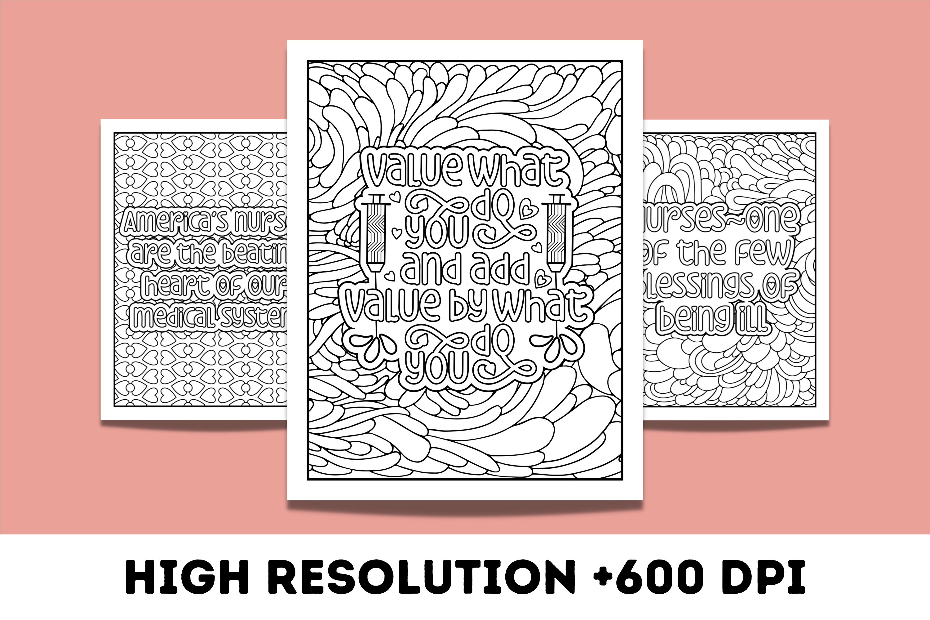 Nurse quotes coloring pages for adults