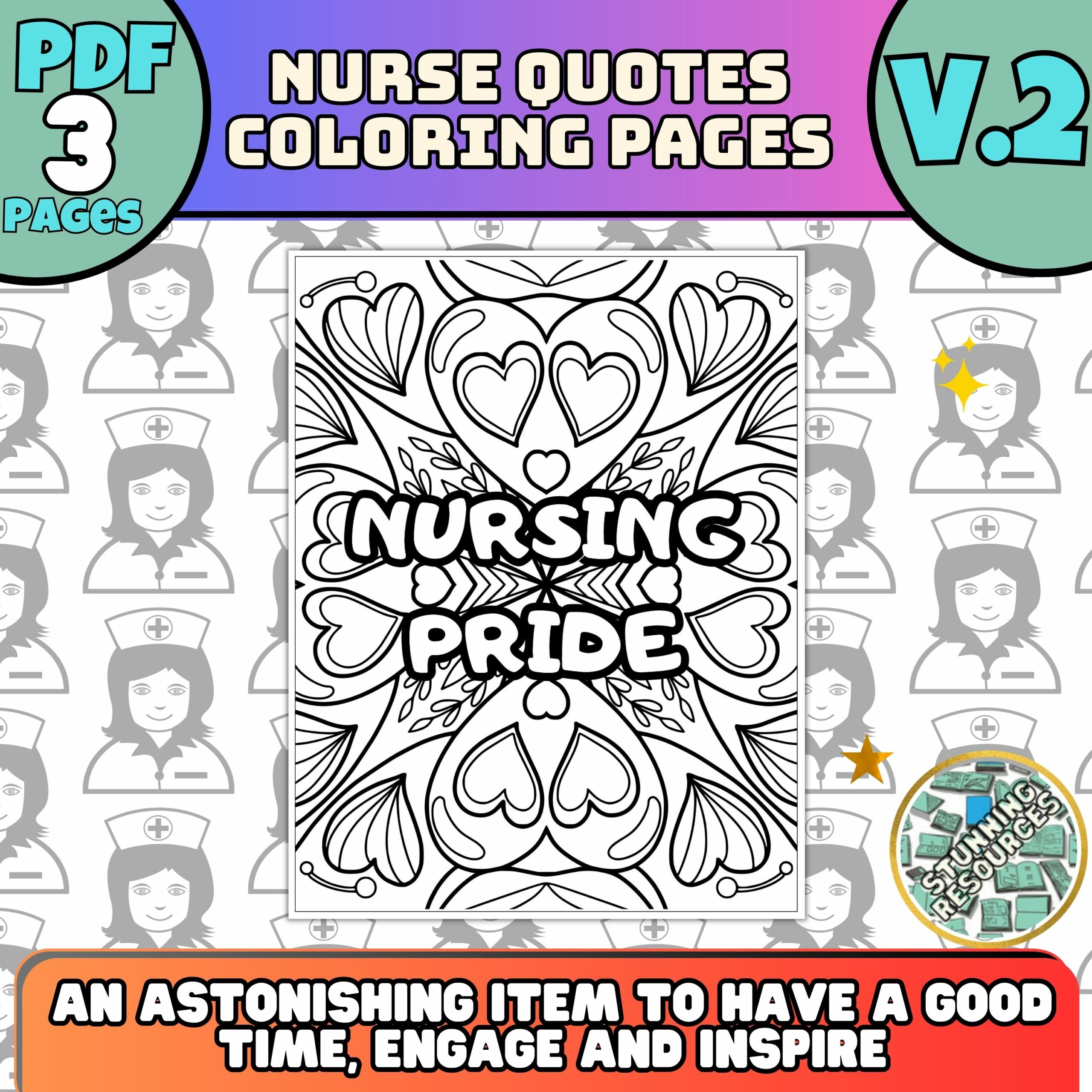 Nurse quotes coloring pages v made by teachers