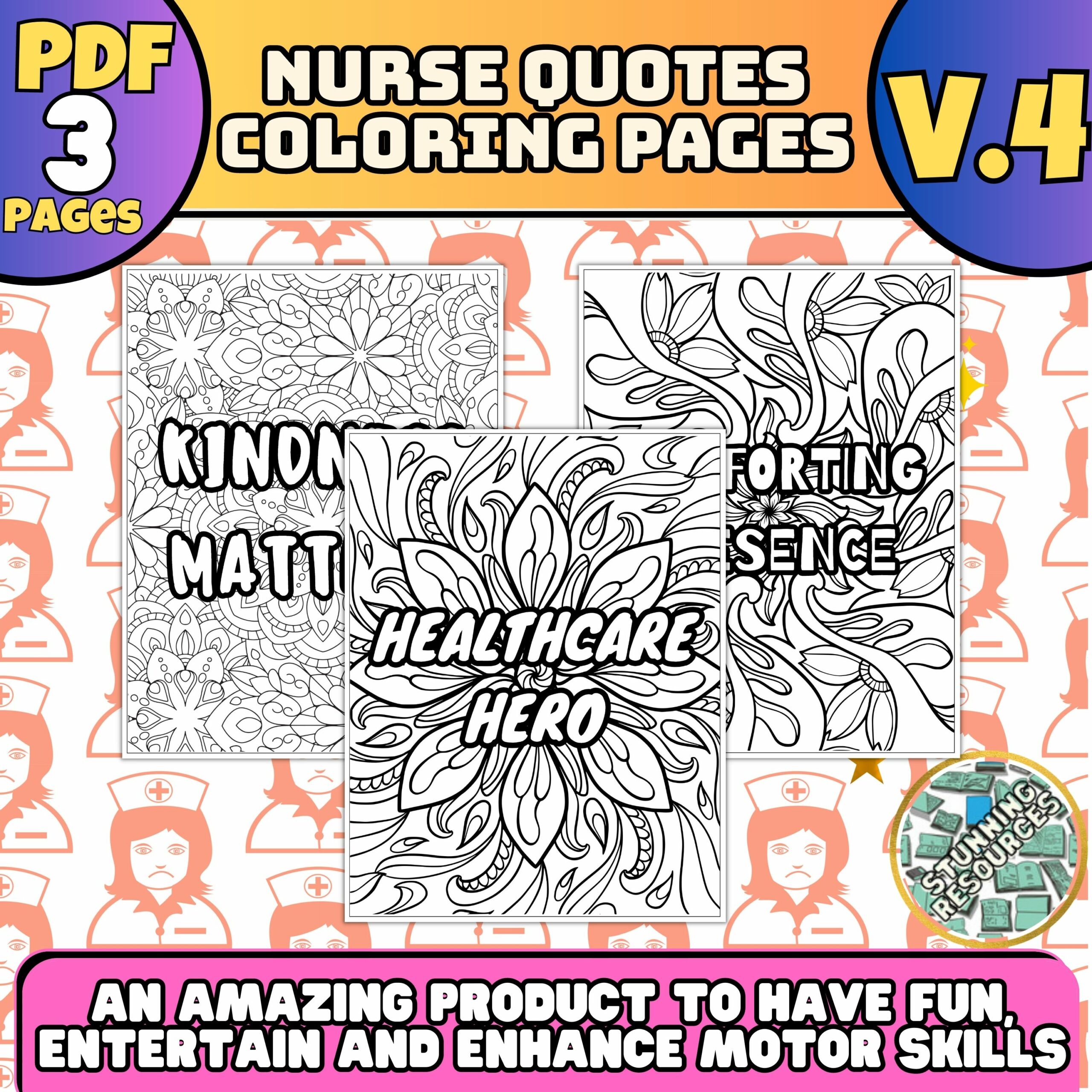 Nurse quotes coloring pages v made by teachers