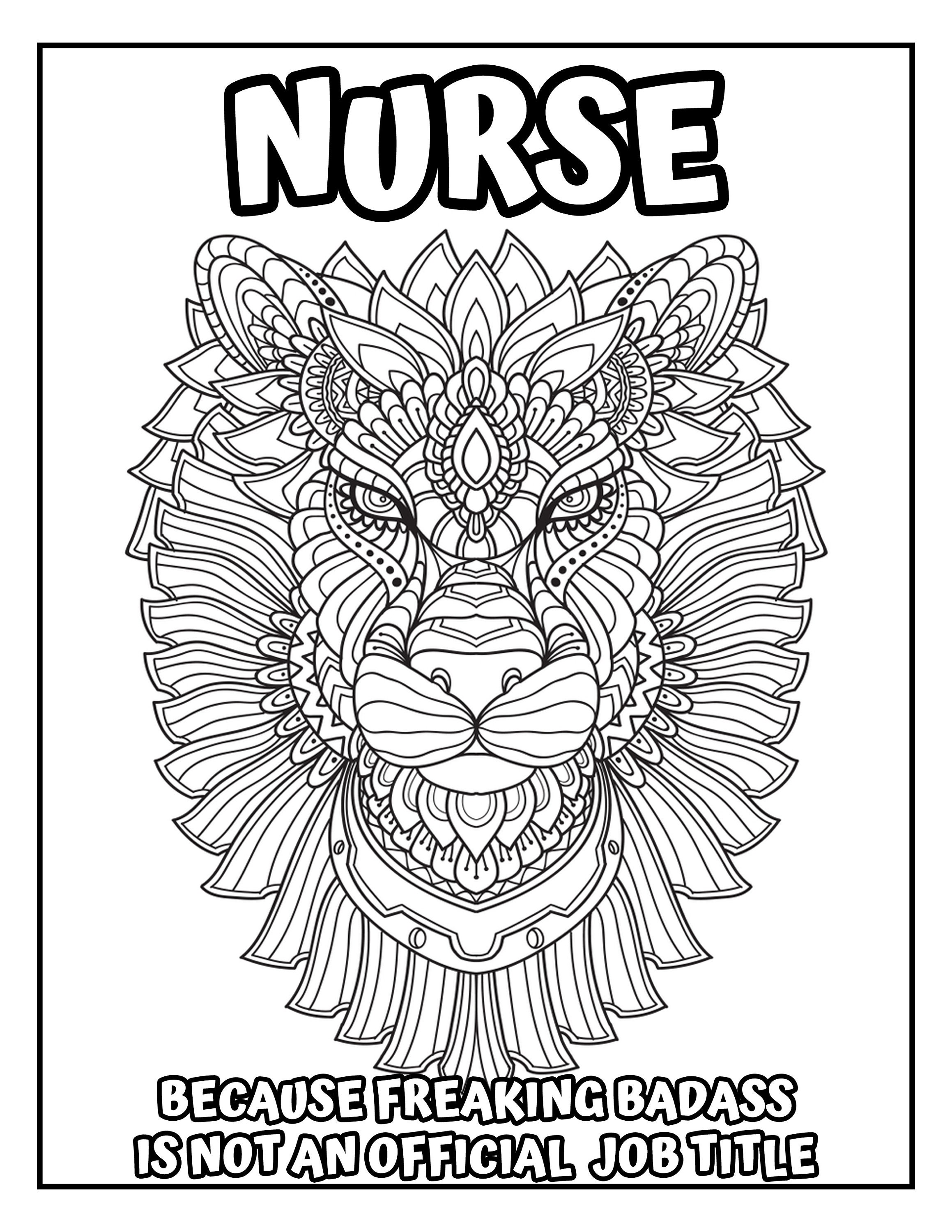 How nurses swear coloring page