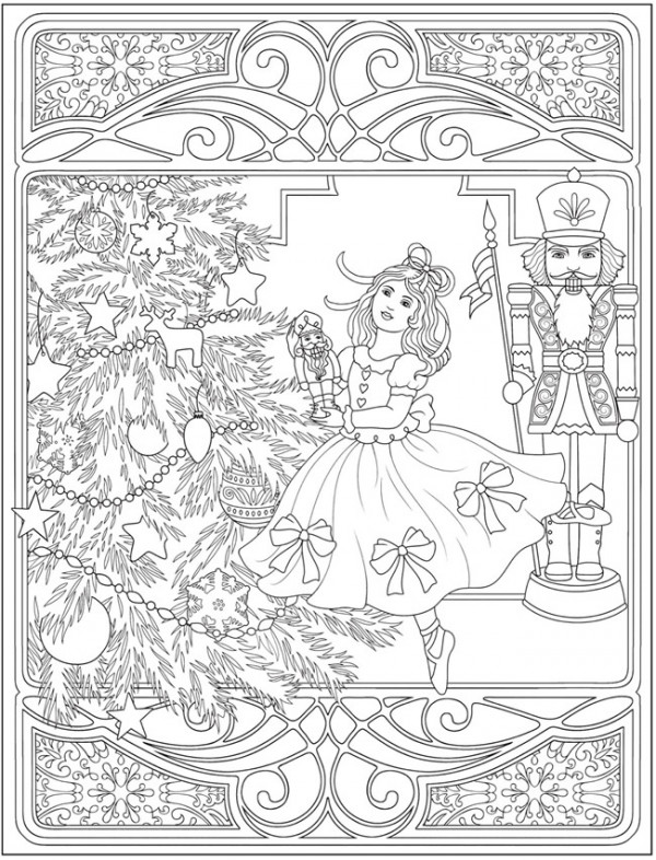 Nutcracker christmas coloring pages â