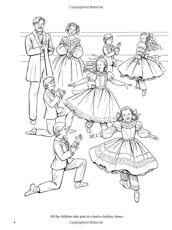 Nutcracker ballet coloring book dover christmas coloring books dance coloring pages holiday coloring book coloring pages