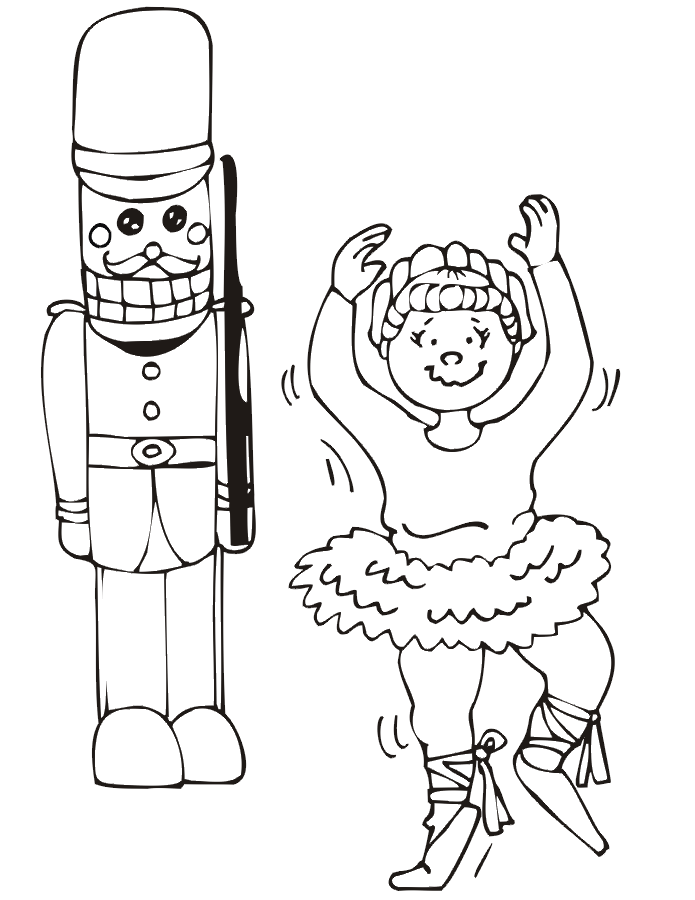 Nutcracker coloring page nutcracker ballet dancer