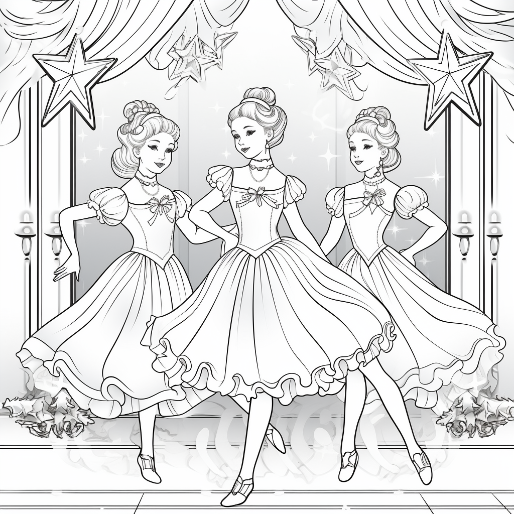 Christmas ballet coloring pages