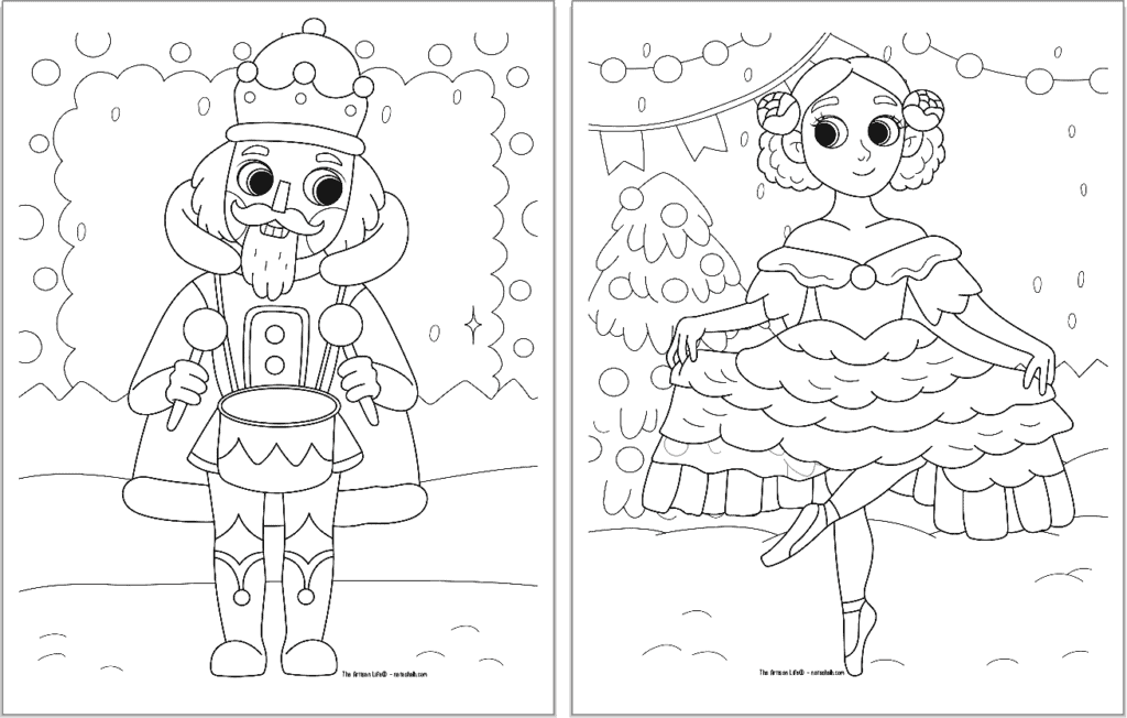 Free printable nutcracker ballet christmas coloring pages