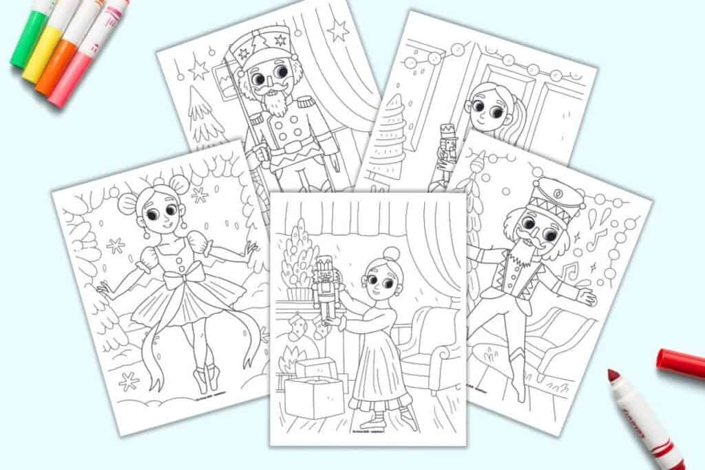 Free printable nutcracker ballet christmas coloring pages