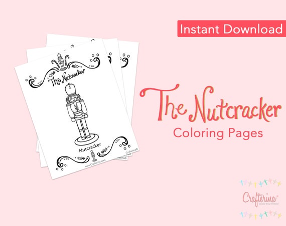 Nutcracker ballet pdf coloring sheets pages printable ballet educational activity paper goods toy children diy download now