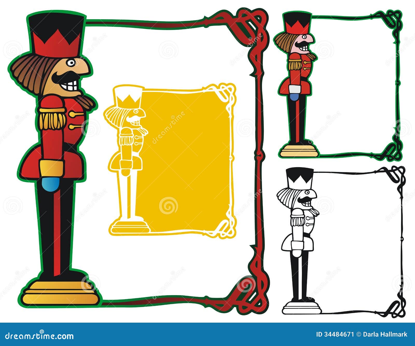 Nutcracker border stock illustrations â nutcracker border stock illustrations vectors clipart