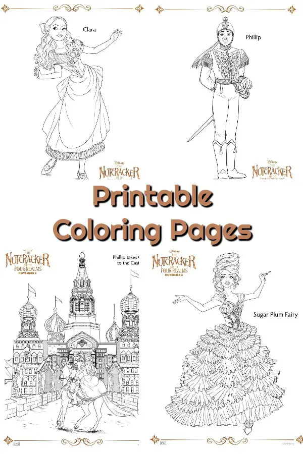 The nutcracker and the four realms printable coloring pages