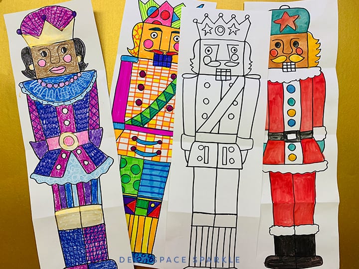 Colorful nutcracker drawing