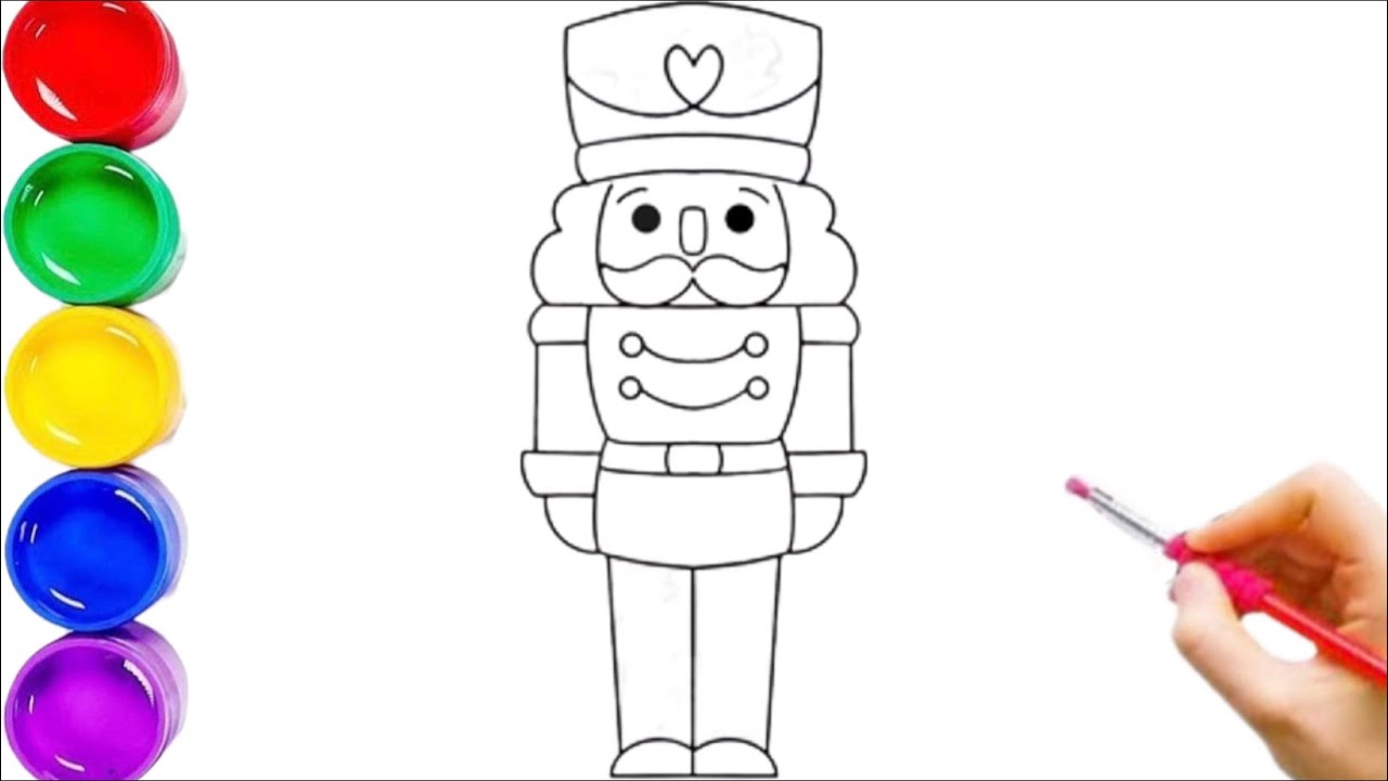 How to draw a nutcracker drawing coloring painting tutorial art