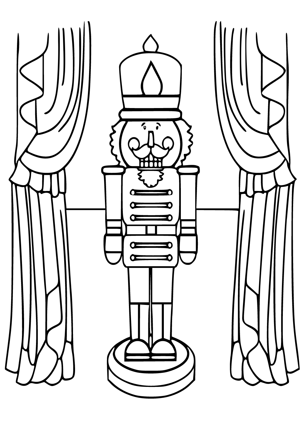 Free printable nutcracker scene coloring page for adults and kids