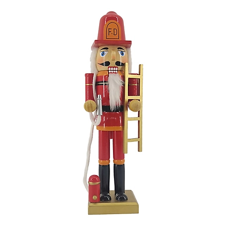 Slice of akron in fireman with hose christmas nutcracker at tractor supply co