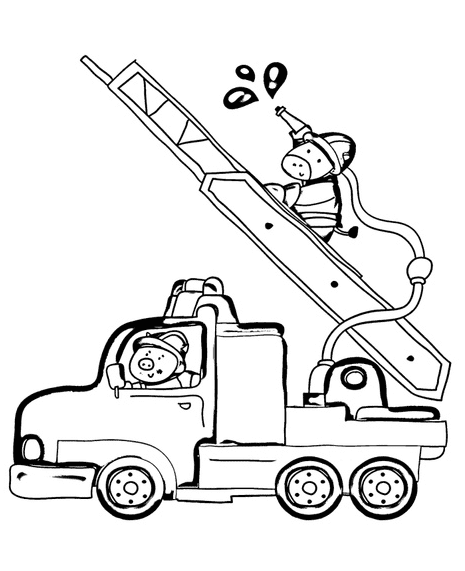 Fire truck coloring pages printable for free download