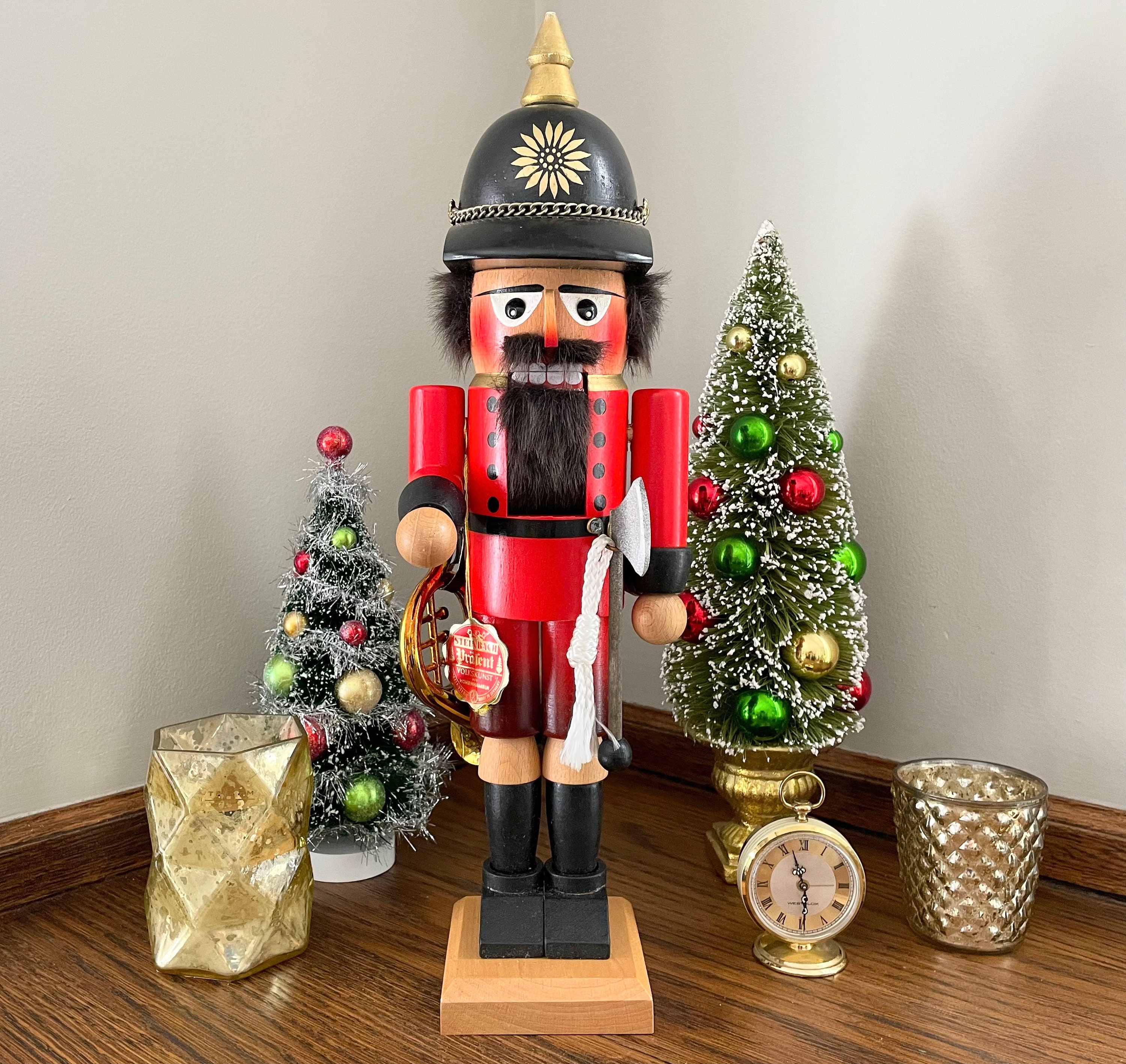 Steinbach german nutcracker fireman firefighter feuerwehrmann s tall mint condition with original box free shipping