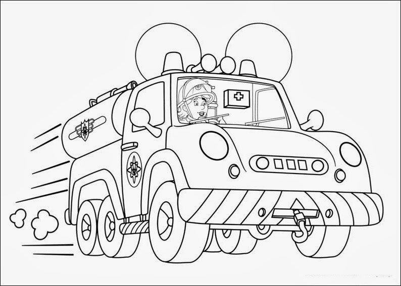 Coloring pages fireman sam coloring pages