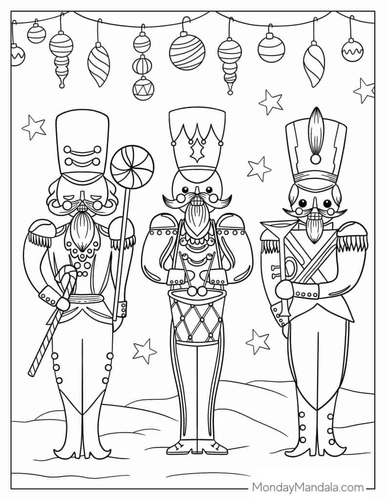 Nutcracker coloring pages free pdf printables