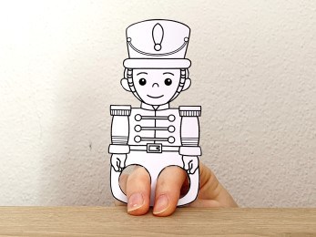 Nutcracker prince finger puppet printable coloring