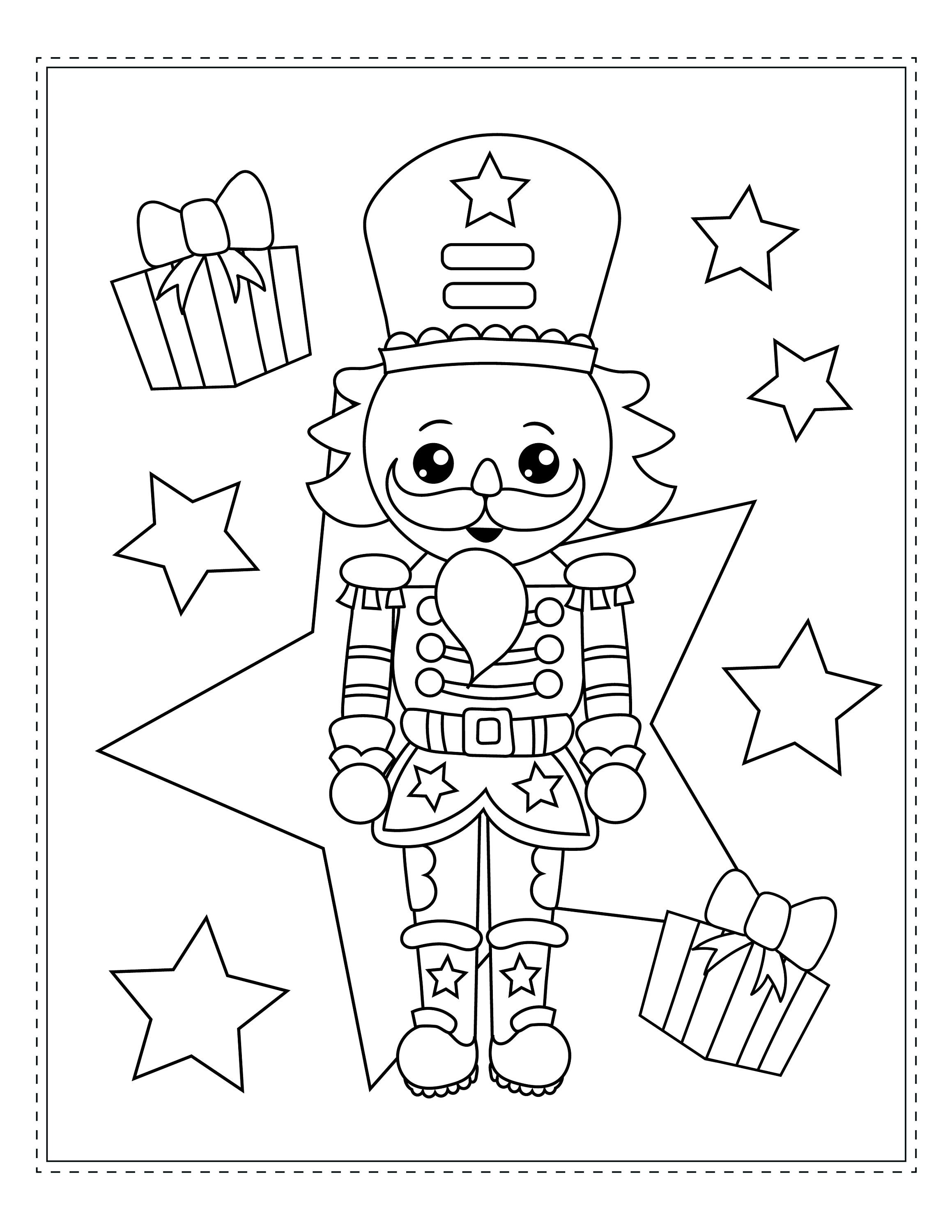 Nutcracker coloring book digital download coloring pages