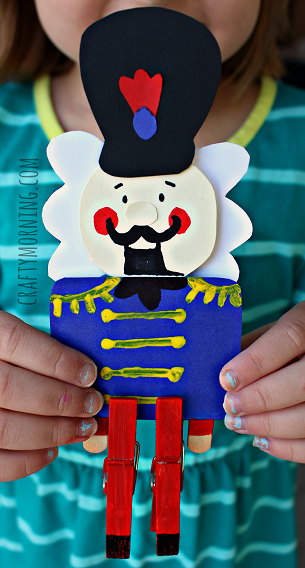 Awesome nutcracker clothespin paper craft