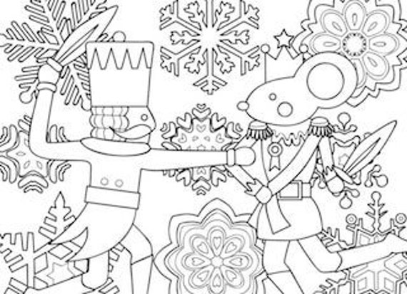 Printable coloring page zentangle coloring book nutcracker download now