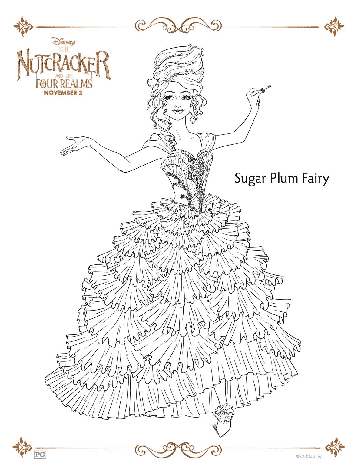 The nutcracker and the four realms free coloring pages