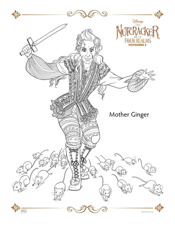 The nutcracker and the four realms printable coloring pages