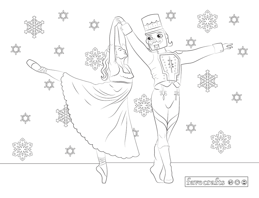 Nutcracker ballet coloring page