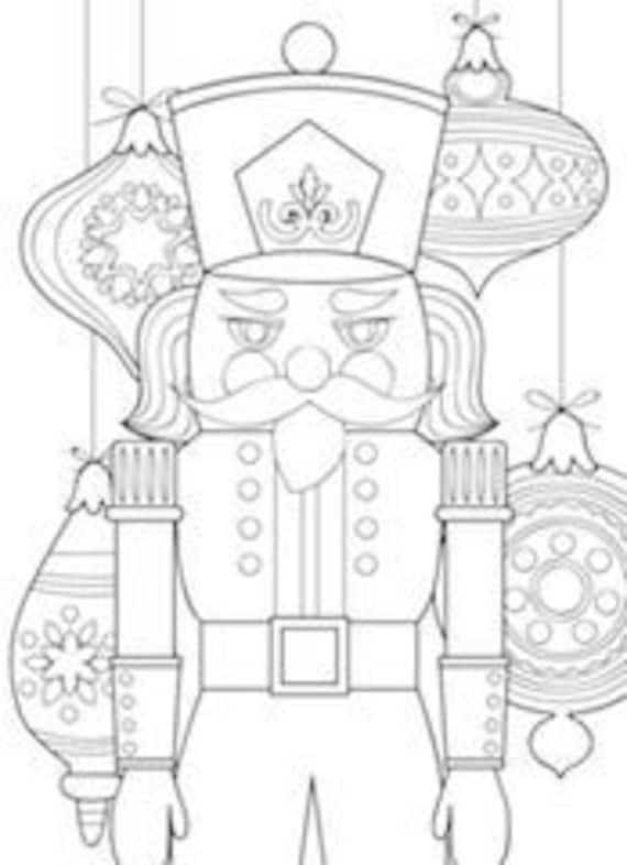 Printable coloring page zentangle coloring book nutcracker