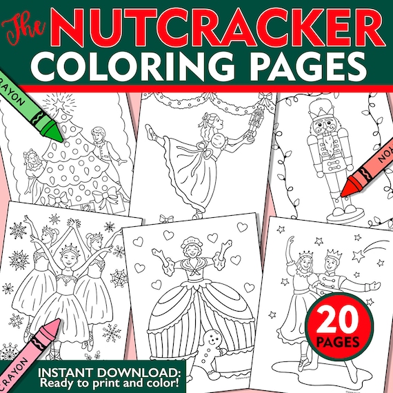 The nutcracker coloring pages printable coloring pages for kids holiday coloring sheets christmas kids coloring pages nutcracker ballet