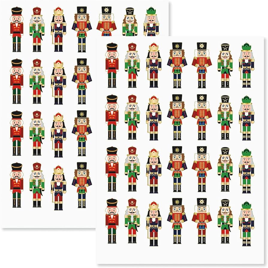 Nutcracker christmas stickers