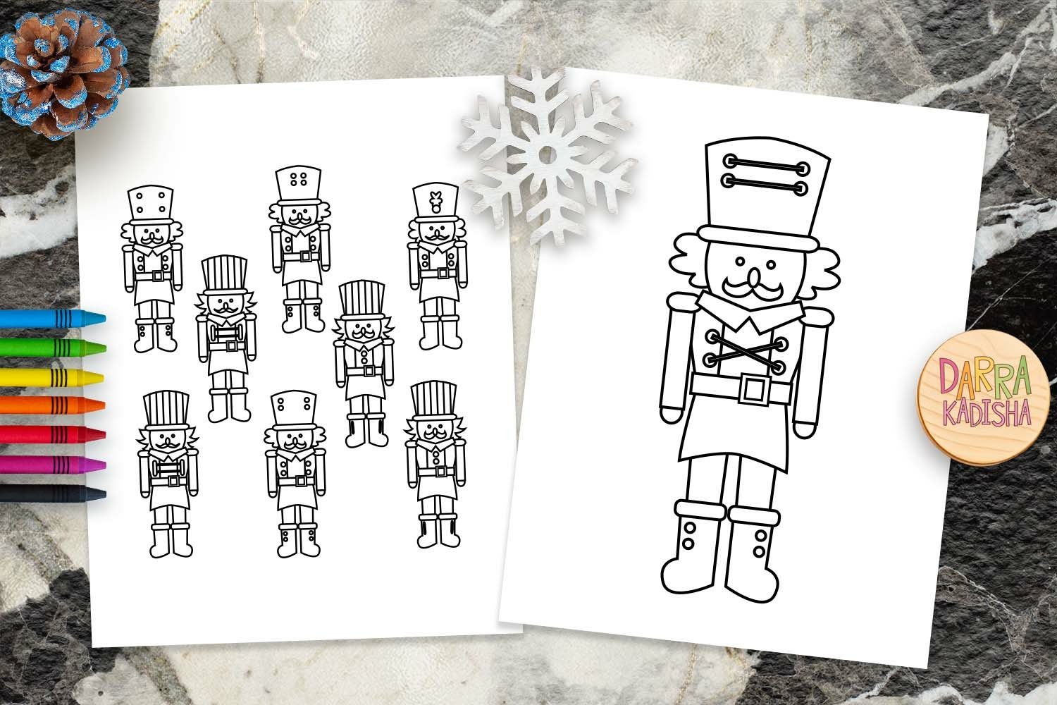 Christmas nutcracker coloring book for kids