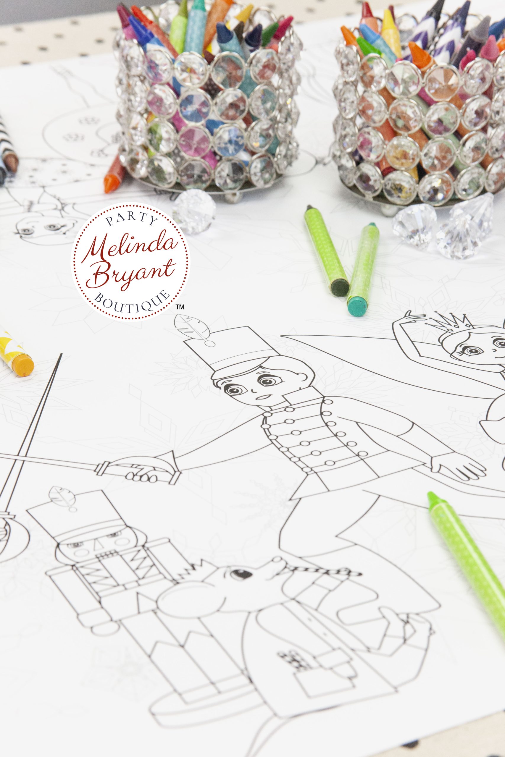 Nutcracker coloring table runner