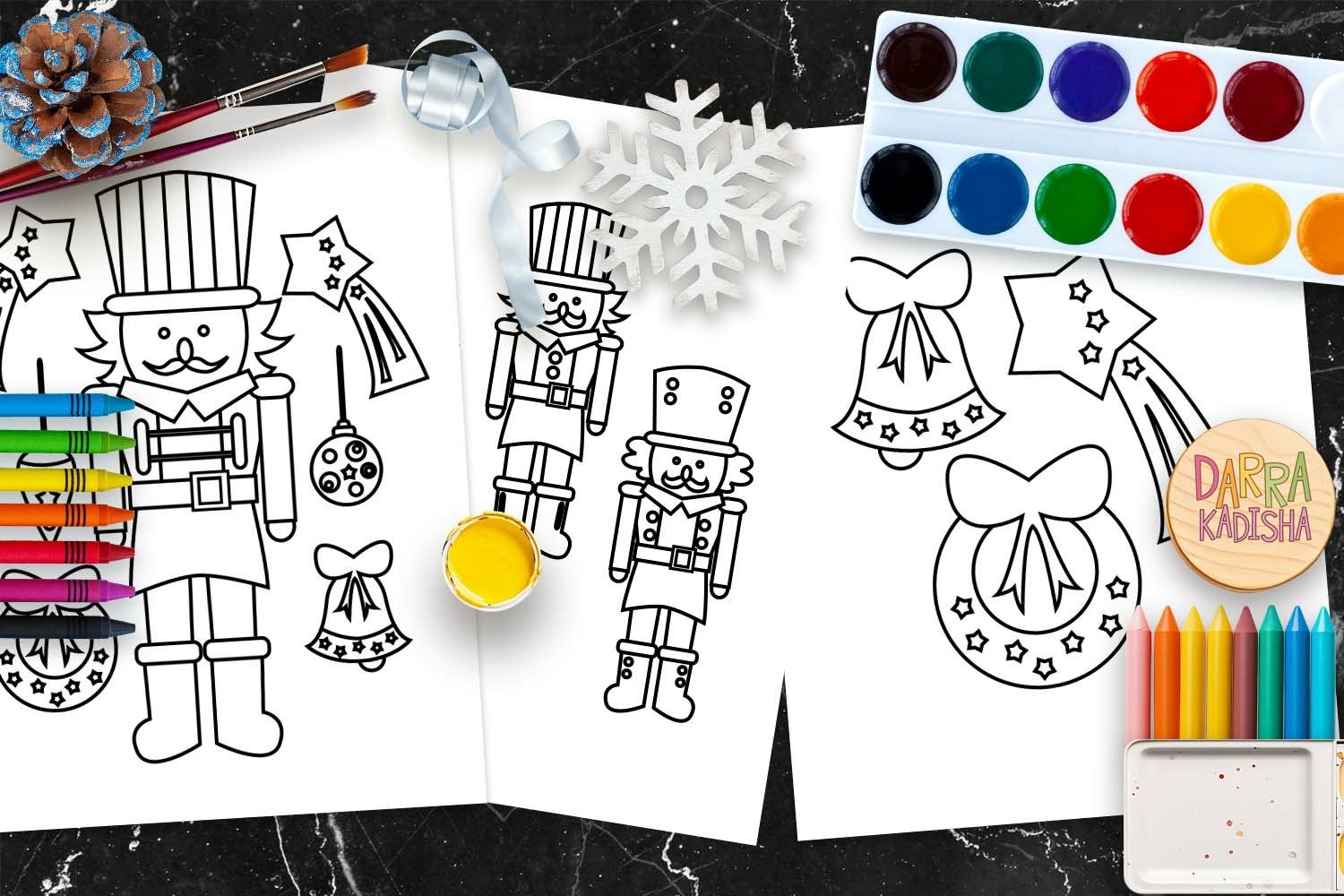 Christmas nutcracker coloring book for kids