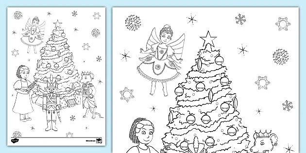 Nutcracker colouring page teacher made