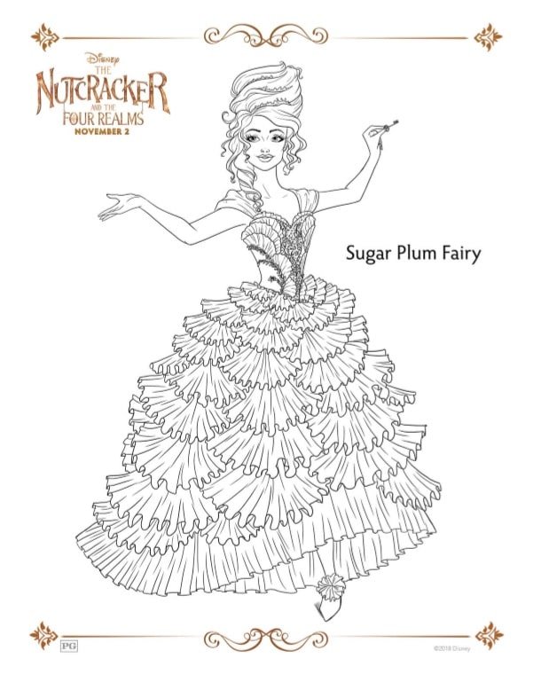 Free printable coloring pages for the nutcracker and the four realms