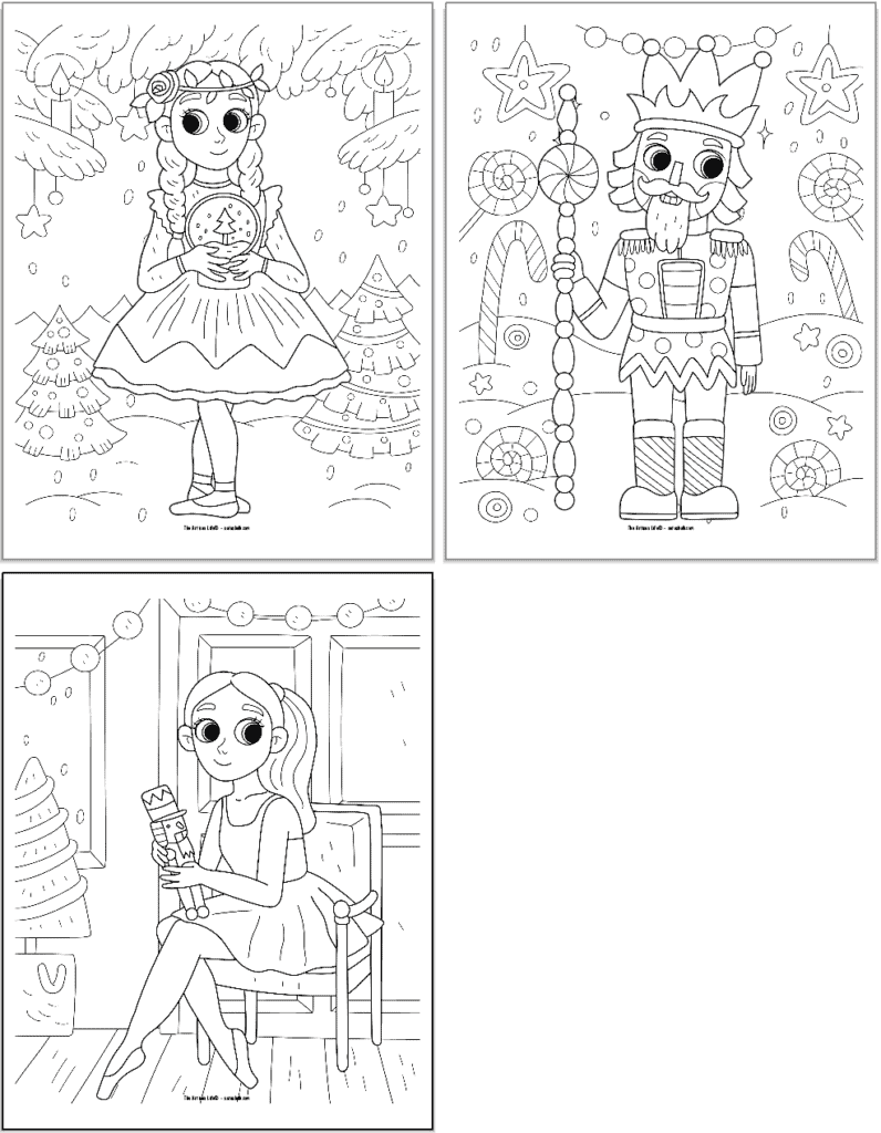 Free printable nutcracker ballet christmas coloring pages