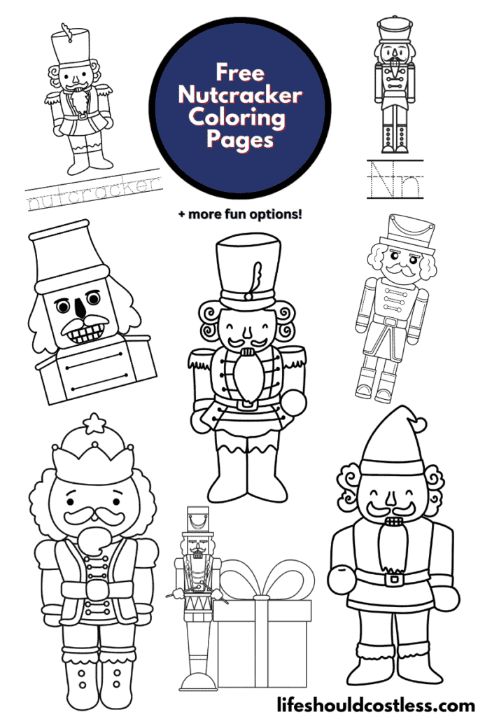 Nutcracker coloring pages free printable pdf templates