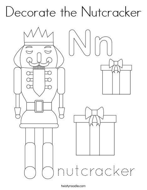 Decorate the nutcracker coloring page