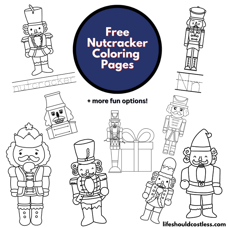 Nutcracker coloring pages free printable pdf templates