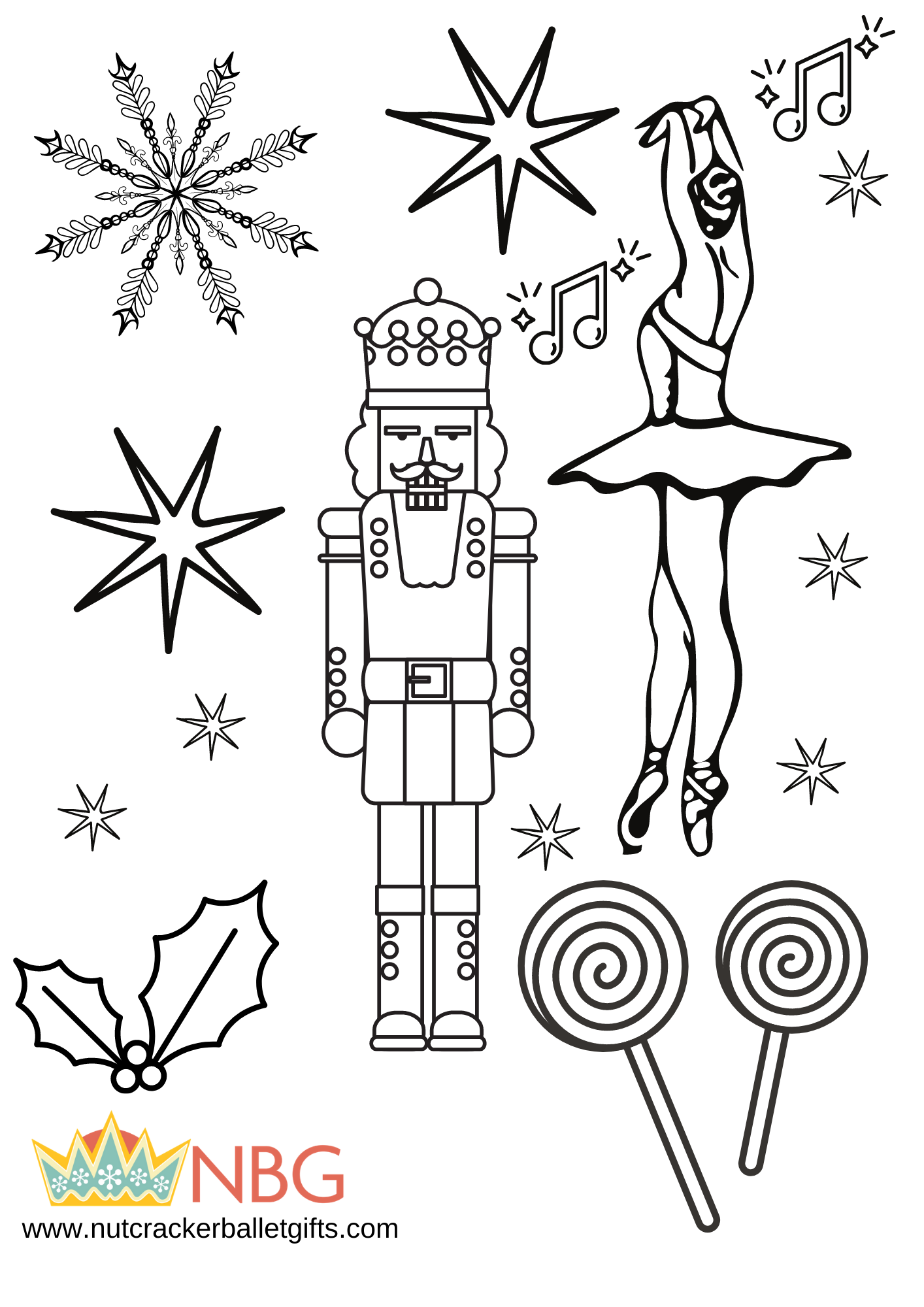 Nutcracker coloring in sheets christmas crafting â nutcracker ballet gifts