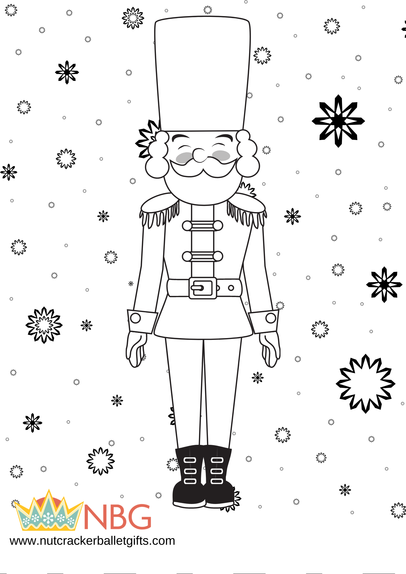 Nutcracker coloring in sheets christmas crafting â nutcracker ballet gifts