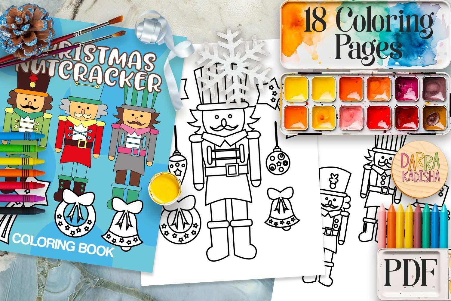 Christmas nutcracker coloring book for kids