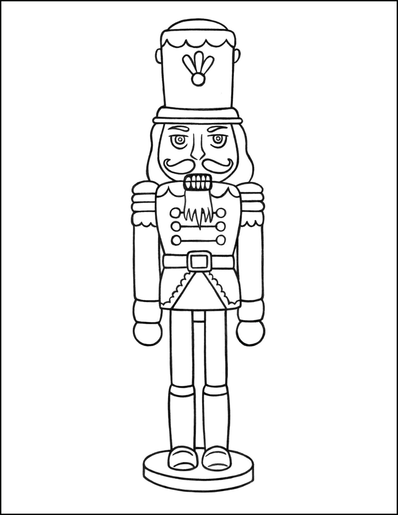 Christmas coloring page nutcracker